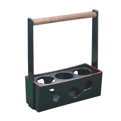 酒運び  3本用ビール運び グリーン天朱 木製ビール運び (3本入) グリーン