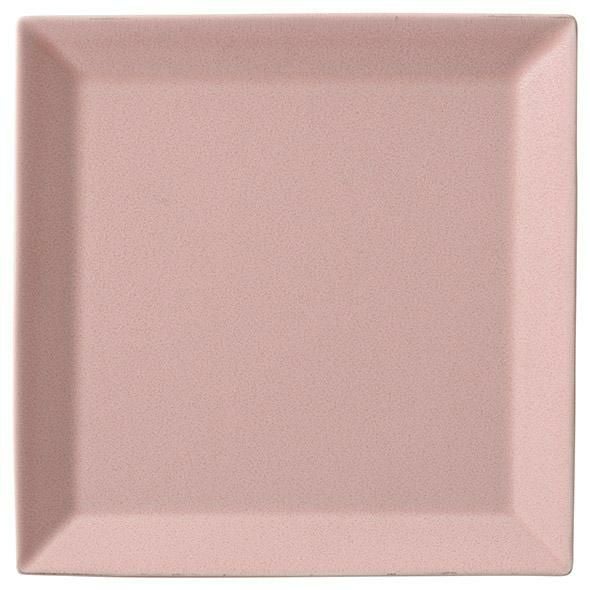 キャレ 27cmスクエアプレート(パールピンク) /パーティ大皿