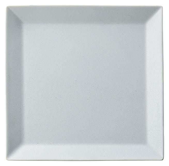 25cmスクエアプレート(パールグレー)キャレ