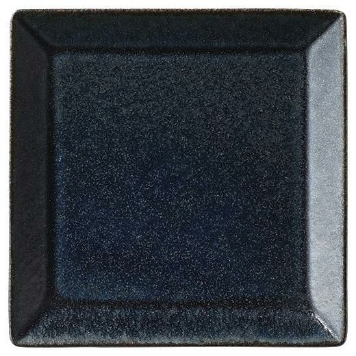 キャレ 15cmスクエアプレート(藍潤)