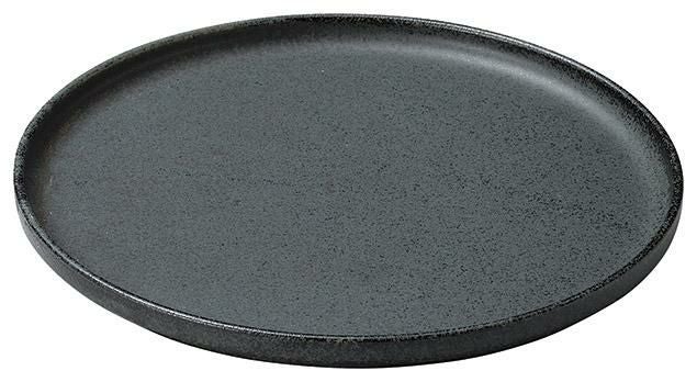 黒滴 7.5丸浅口切立皿