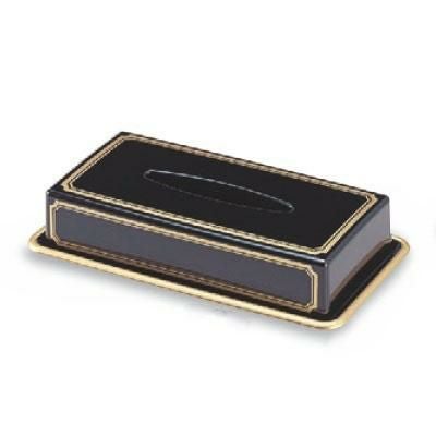 ティシュカバー (小)ティッシュボックス黒天金(浅型)