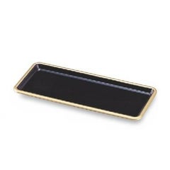トレー 長角トレー黒天金(底塗)(中)