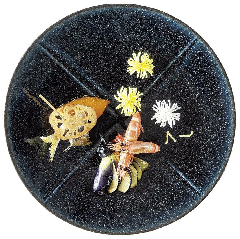 ディナープレートセレクション04 十字 27cmディナー(藍潤) /パーティ大皿