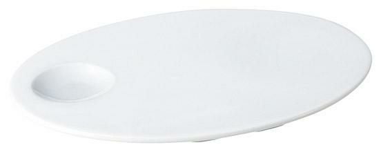 フラット 23cm楕円ディンプルプレート /アラカルト