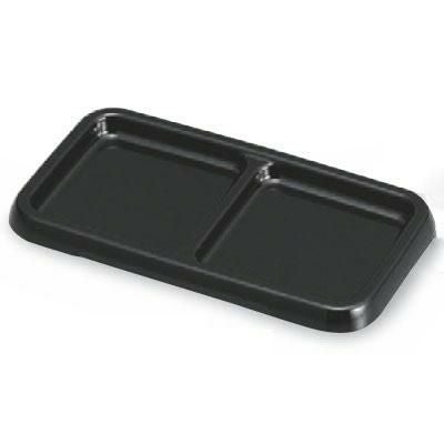 ティーバッグトレー 二ツ仕切ティーパックトレーブラック