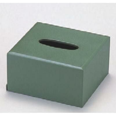 ティシュカバー (ミニ)ティッシュボックス淡グリーン乾漆