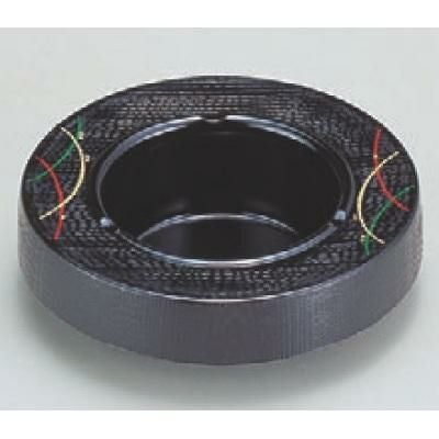 灰皿 灰皿黒木目つゆ草7寸枠用