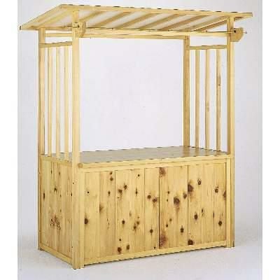 【受注生産品】組立式屋台 白木節板 11-455-5 幅1500×奥行750×高さ2100(mm)