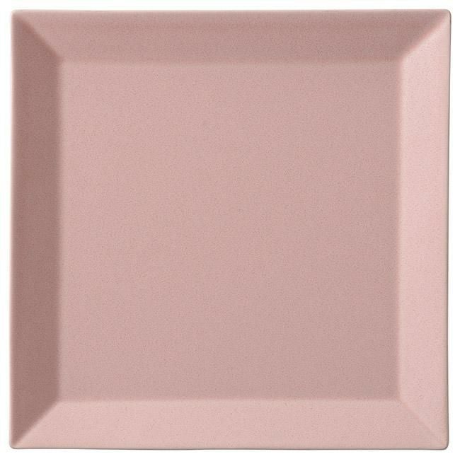 キャレ 25cmスクエアプレート(パールピンク) /パーティ大皿