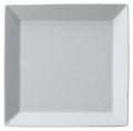 18cmスクエアプレート(パールグレー)キャレ