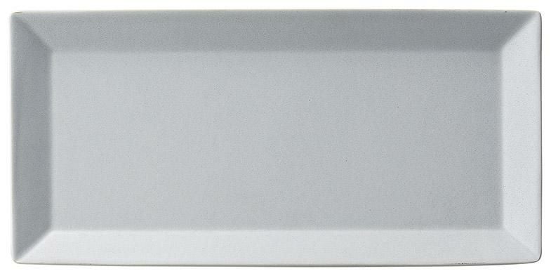 キャレ 31cmレクタングルプレート(パールグレー) /パーティ大皿
