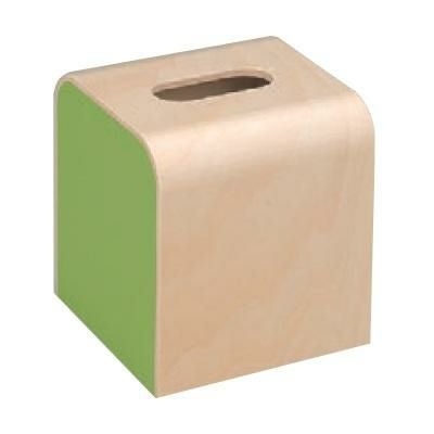 ティシュカバー ウッディティッシュBOXライトグリーン