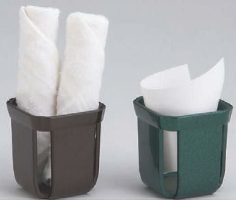 おしぼり受け おしぼり&伝票立て 茶パール