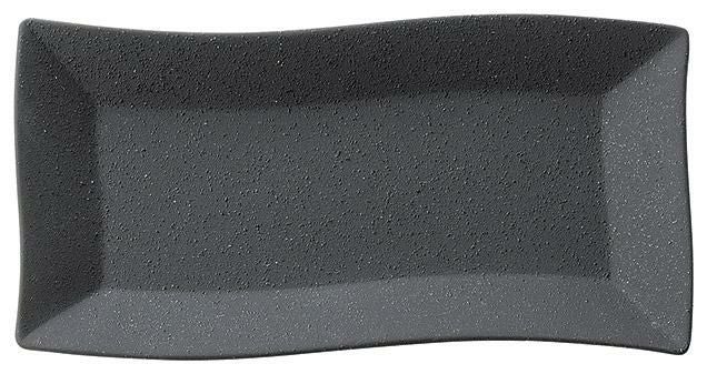 波形 24cm長角皿(黒曜) /アラカルト