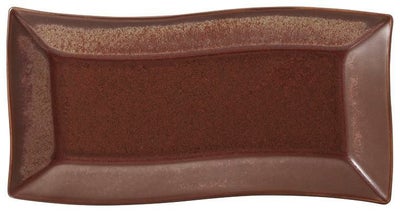 24cm長角皿(釉彩)波形