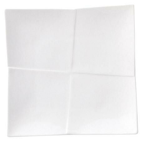 妃白 28cm折方皿