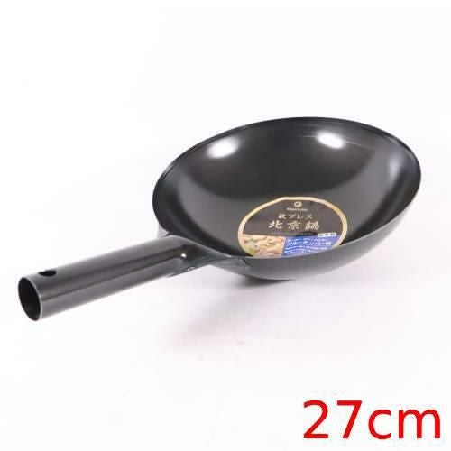 ブルーテンパー 鉄プレス 片手中華鍋 27cm 内径510×深さ510(mm)