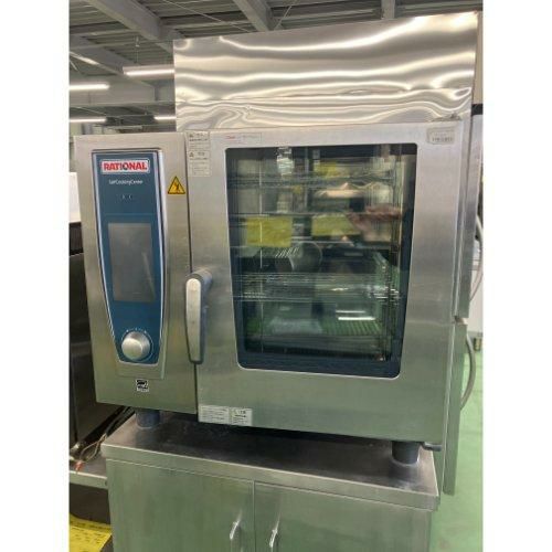 SALE 　業務用　2017年 ラショナル スチームコンベクションオーブン SCC XS 6 2/3 E 専用台付　 業界最長1年保証】【中古】スチームコンベクションオーブン 6段