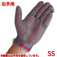 ニロフレックス メッシュ手袋 プラスチックベルト付(1枚)右手用 SS
