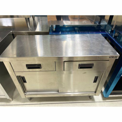 中古】調理台 引出し付き BGなし マルゼン 幅1000×奥行450×高さ800