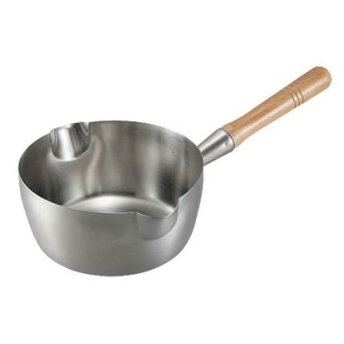 ステンレス 深型雪平鍋(両口 大注ぎ口付)21cm ///小物送料対象商品