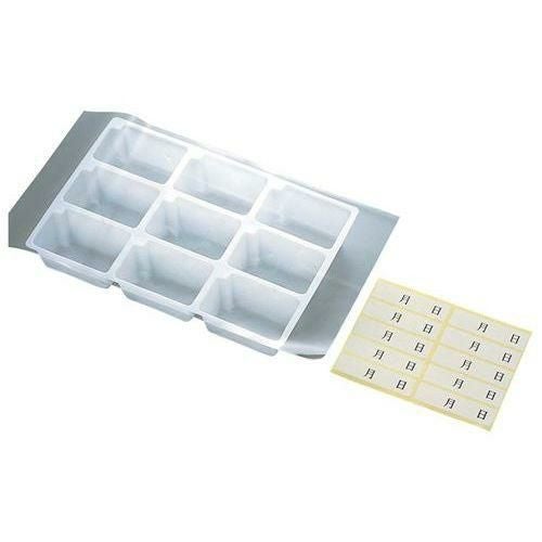 PS製 使い捨て 検食容器トレーセット 9穴 (100枚入)