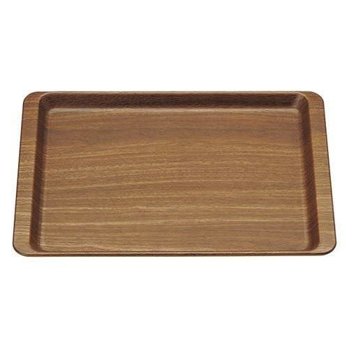 長角盆 330×231 濃木目 N.S