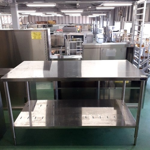 中古】作業台 幅1500×奥行750×高さ870 【送料別途見積】【業務用