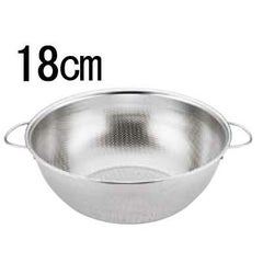 UK 18-8 パンチング深型手付 ボールザル 18cm