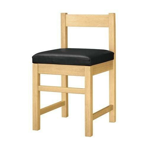 椅子 marukatsu(丸勝) 千鳥Ｎ(ナチュラルクリヤ)椅子 既製品 黒レザー