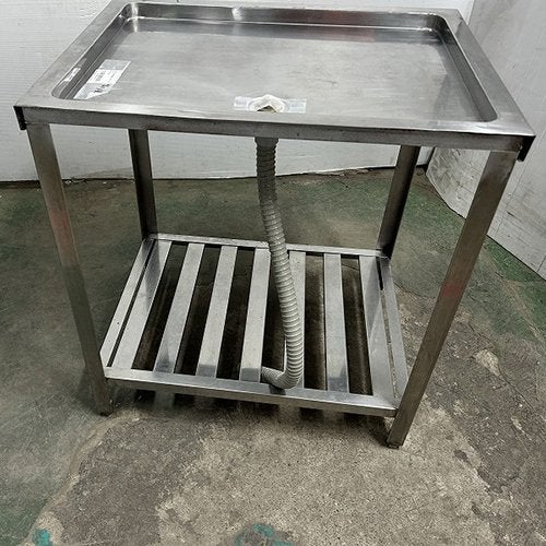 業務用　厨房機器　水切り台　作業台 中古】水切り作業台 BGなし 幅750×奥行570×高さ800 【送料別途見積