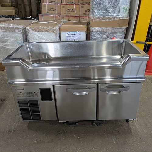 中古】舟形シンク付き冷蔵コールドテーブル ホシザキ RW-120SNCG-ML 幅