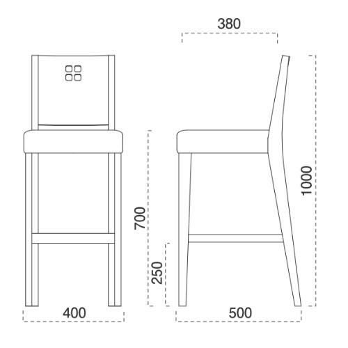 marukatsu(丸勝)　彩 N スタンド椅子 張地ランクA