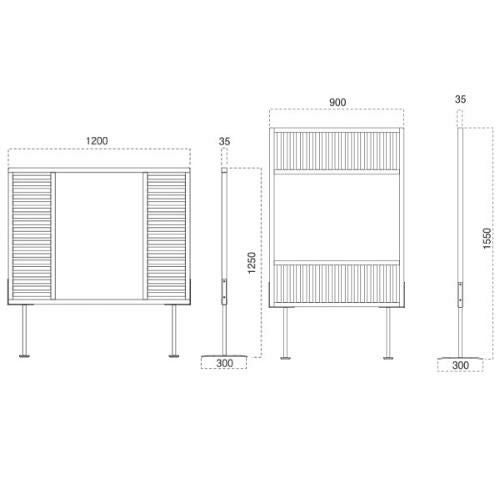 marukatsu(丸勝)　衝立 6151-9127