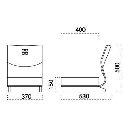 marukatsu(丸勝)　霧島II D 座椅子 張地ランクA