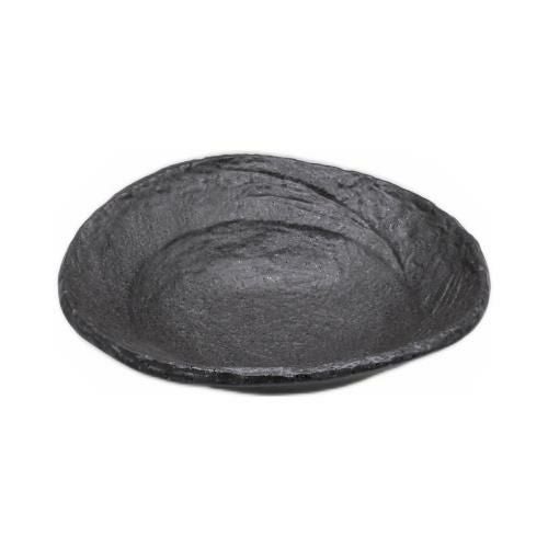 【飲食店定番】黒備前扇 中鉢 17.4×16.4×5.3(cm)