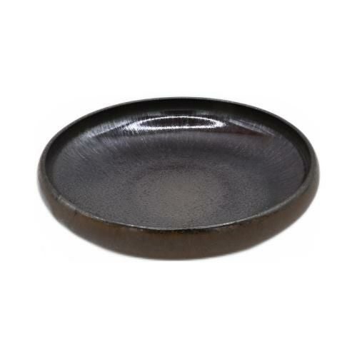 【飲食店定番】窯変ブラック 16cm浅ボウル φ16×3.8(cm)