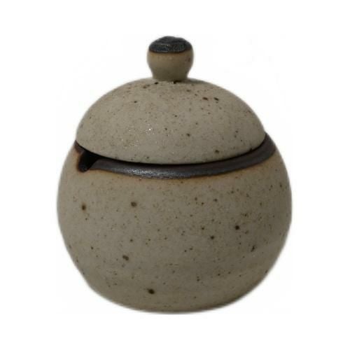 【飲食店定番】粉引 丸型辛子入 φ5.7×φ5.7×6(cm)