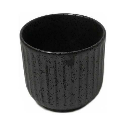 【飲食店定番】黒伊賀 菊割小むし碗 φ8×φ8×8(cm)