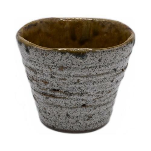 【飲食店定番】黒吹織部 さざ波ロックグラス φ8.8×φ8.8×7.5(cm)