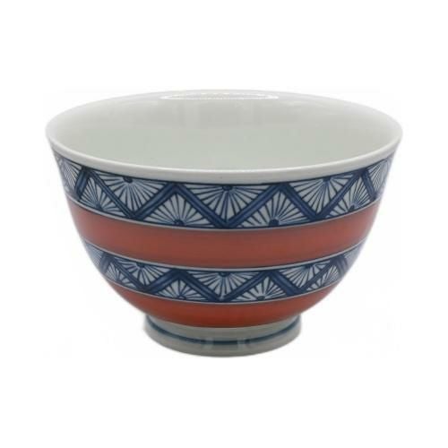 【飲食店定番】【波佐見焼】朱巻地紋 お好み丼 φ13×φ13×H8(cm)