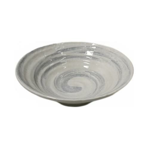 【飲食店定番】荒彫 8寸盛鉢 白波 φ25×8.1(cm)