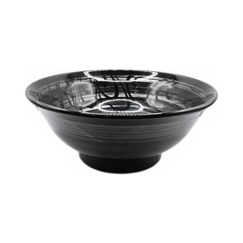 【飲食店定番】渦刷毛銀彩 反り丸高台 6.8ラーメン