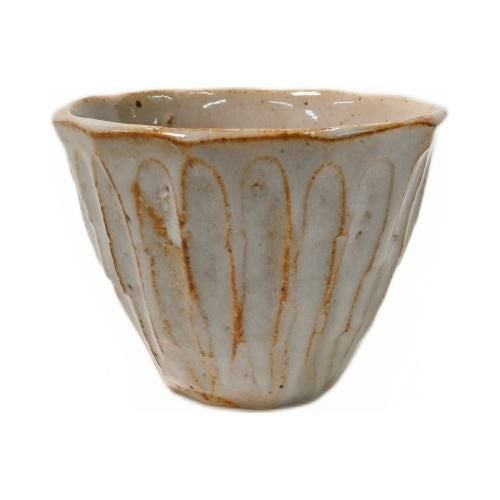 【飲食店定番】乳白うのふ 削り目ロックグラス φ9.5×7.3(cm)