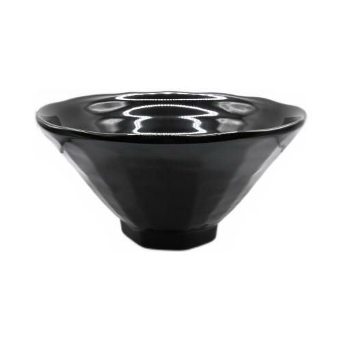 【飲食店定番】黒釉 八角6.3丼 19×9.7(cm)