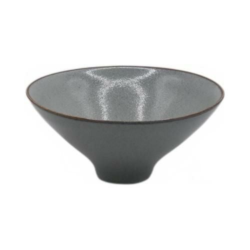 【飲食店定番】ケイプ 朝顔 飯碗 ライトグレー φ13×φ13×6.2(cm)