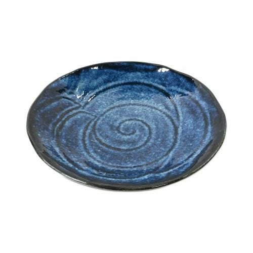 【飲食店定番】花紺 7.0深皿 φ21.3×3.7(cm)