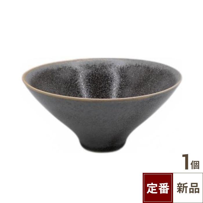 【飲食店定番】ケイプ 朝顔 飯碗 チャコールグレー（13cm）