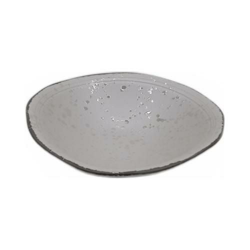 【飲食店定番】ラスター渕プラチナ 3ツ足5寸向付 φ15.5×4.6(cm)